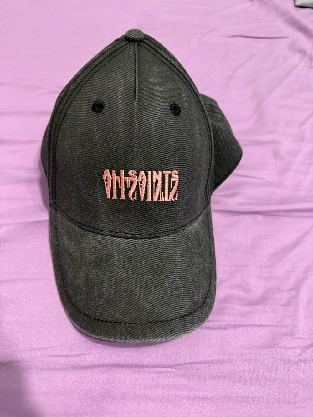 ALLSAINTS black & pink women’s hat NEVER WORN